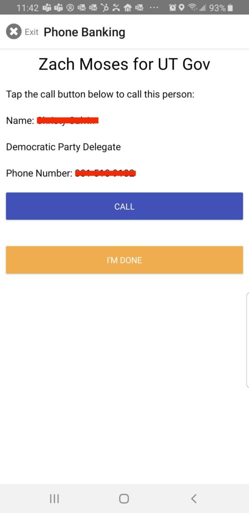 hellovoter call screen