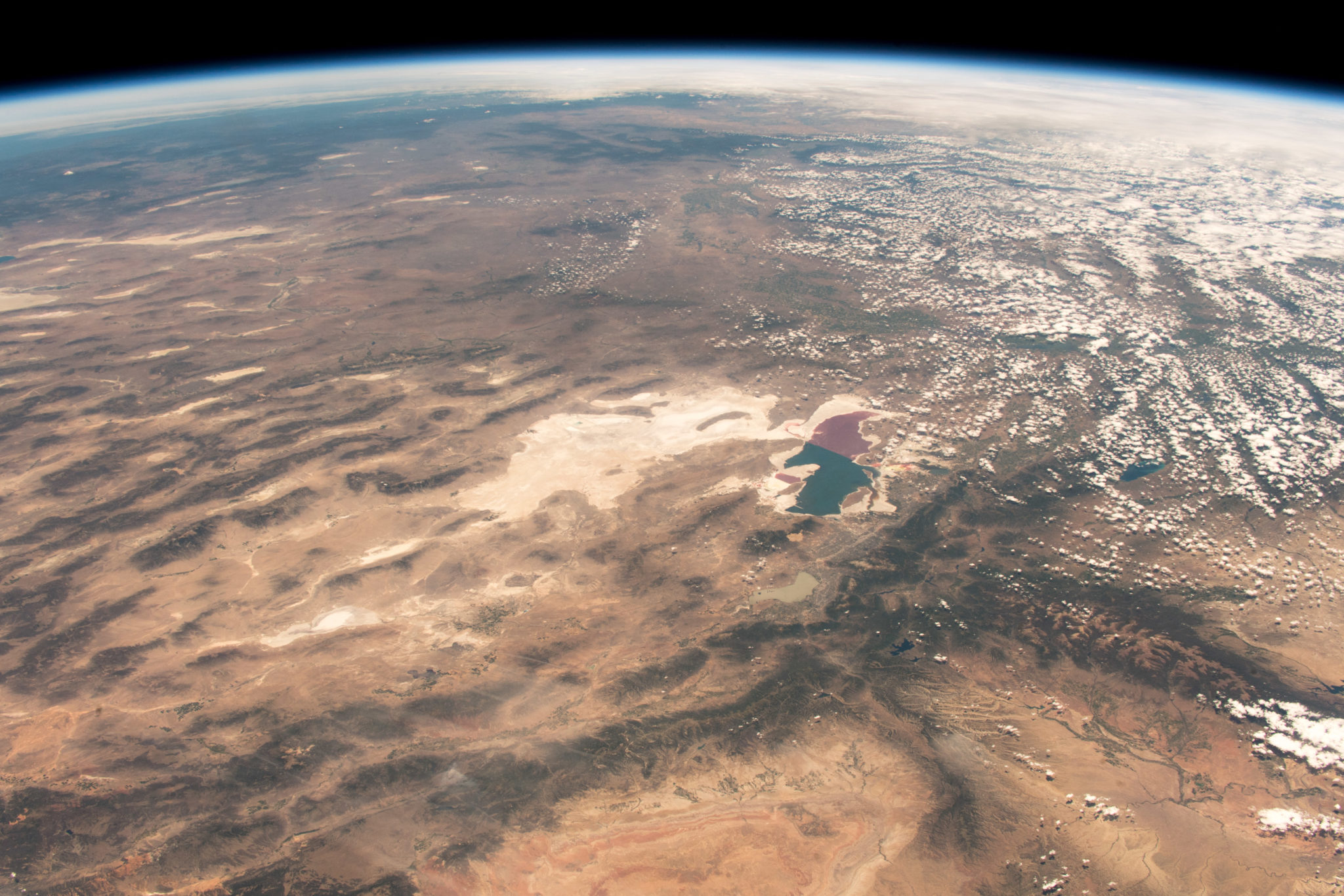 View of Great Salt Lake and Great Basin from space